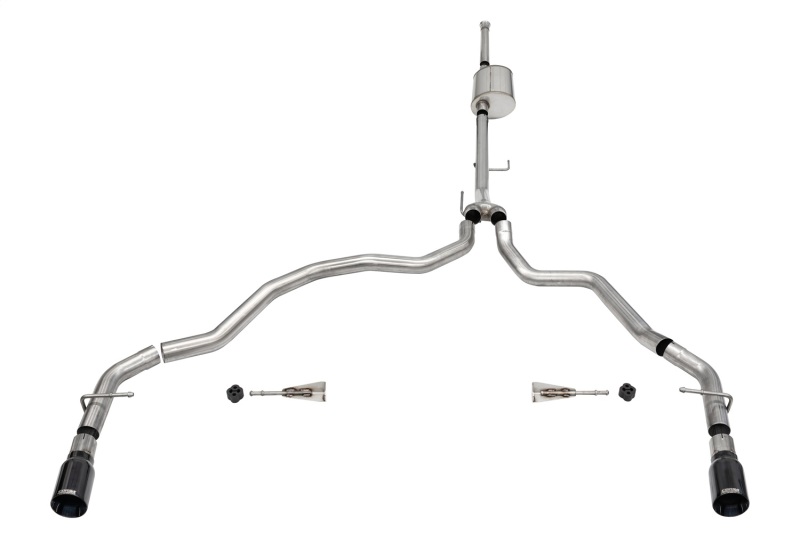 Ford F-150 Performance Exhaust - Dual Rear Exit - CORSA Performance - Sport Cat-Back - Black - `21-`25